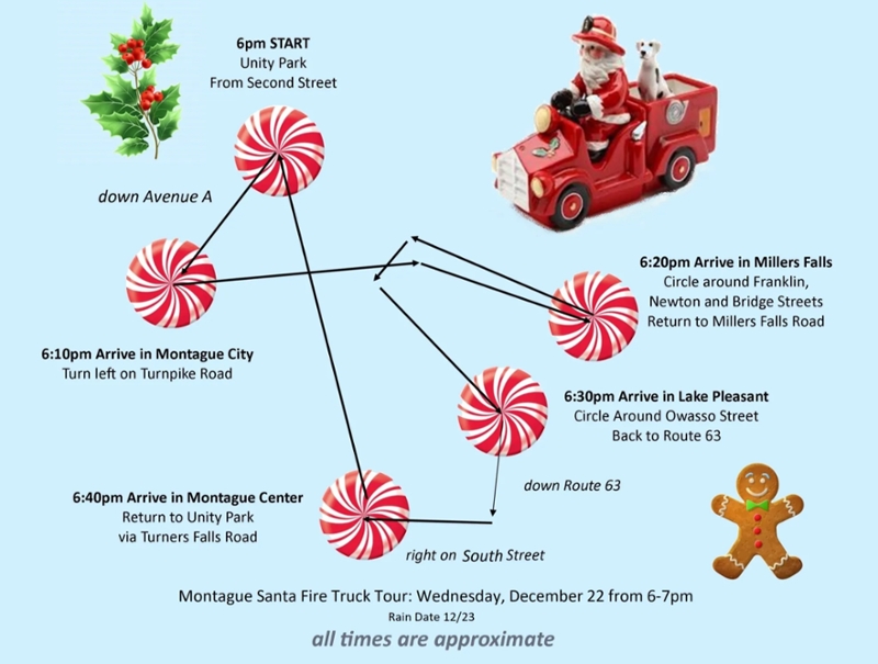 Santa Fire Truck Parade Town of Montague, MA