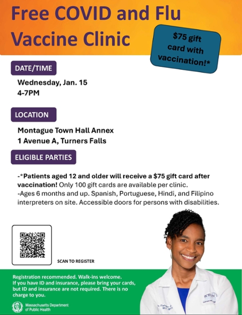 Flu & COVID Vaccination Clinic January 15, 2025