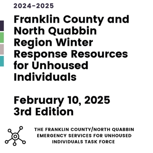 2024-2025 Franklin County and North Quabbin Region Winter Response Resources for Unhoused Individuals