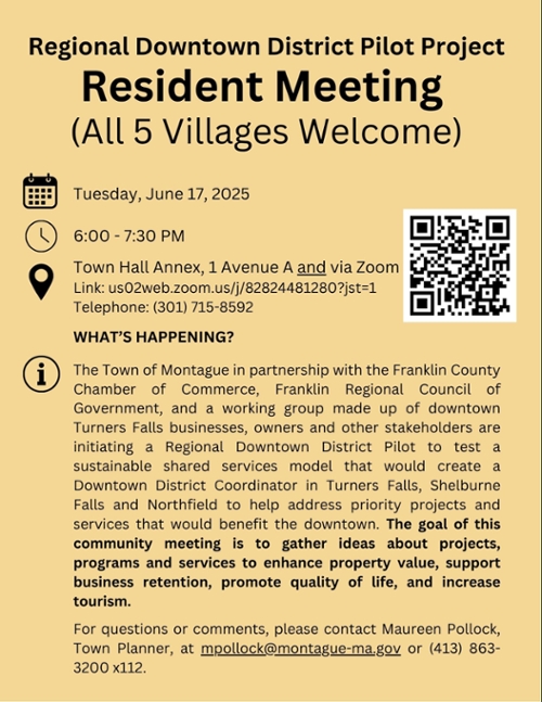 Regional Downtown District Pilot Project - Resident Meeting