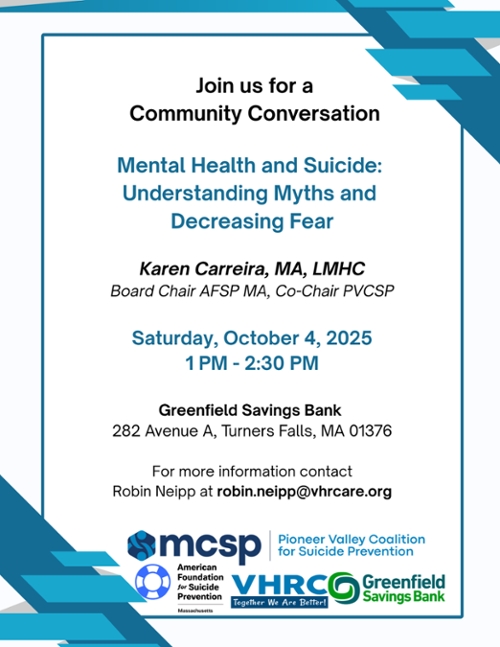 October 4 Mental Health & Suicide: Understanding Myths and Decreasing Fear