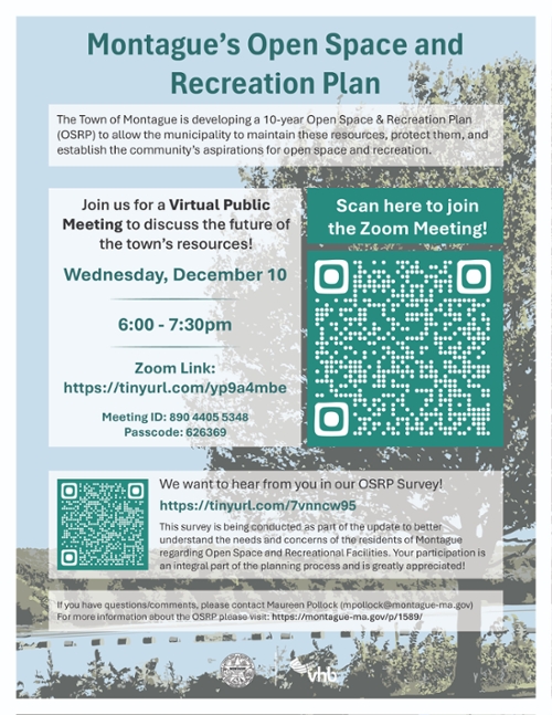 Share Your Input on Montague's 10-Year Open Space & Recreation Plan!